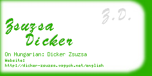 zsuzsa dicker business card